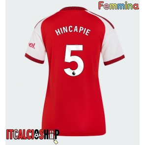 Arsenal Piero Hincapie #5 Prima Maglia Femmina 2026-27 Manica Corta